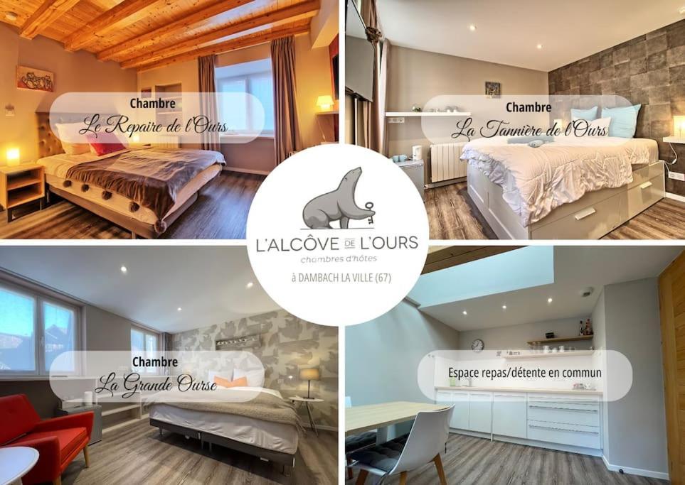 La Taniere De L'Ours - L'Alcove De L'Ours - Chambre Cosy 2 Pers ดอมแบค-ลา-วิลล์ ภายนอก รูปภาพ